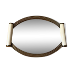 Plateau miroir art d�co � rouleaux 1930