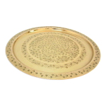 Plateau oriental laiton dcor floral sign