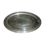 Plateau ovale m�tal argent�