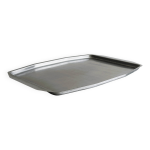 Plateau rectangulaire en inox.
