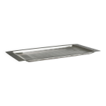Plateau rectangulaire en inox brillant
