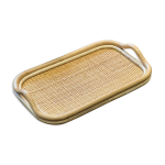 Plateau en rotin et cannage � anses