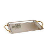 Plateau de service guy degrenne inox & poignes laiton france