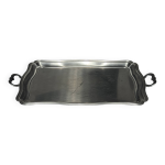 Plateau de service en inox argent guy degrenne forme mouvemente