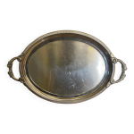 Plateau de service poissons ancien jean couzon inox anses dragons