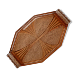Plateau en verre orang