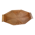 Plateau vintage en verre orang anne 60
