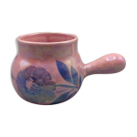Polon rose iridescent, dcor fleur bleue