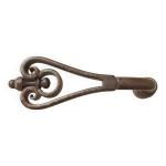 Poigne de porte ancienne de style victorien, art nouveau, 1880 - 1920