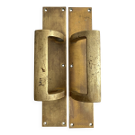 Poignes de porte en laiton massif , poignes de tirage design industriel