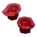 Poltrona frau - fauteuil (2) - juliet - bois, cuir Poltrona frau - fauteuil (2) - juliet - bois, cuir
