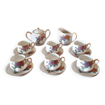 Porcelaine fine de soko japon, service  th floral (tasses sucrier pot)