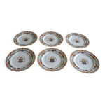 Porcelaine de limoges haviland 6 assiettes plates d�cor   a la corbeille