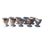 Porcelaine vintage japon 8 coquetiers décor érables Porcelaine vintage japon 8 coquetiers décor érables