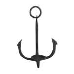 Porte - bougies ancre marine en fer forge