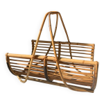 Porte - bches vintage en rotin