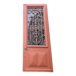 Porte d entre 264x99cm ancienne noyer chne grille fer forg panneau vitr
