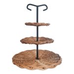 Porte fruits ou fromages en rotin, vintage, annes 50