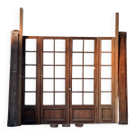 Portes d'intrieur  petits carreaux et pilastres, annes 1900