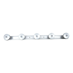 Porte manteau 5 patères aluminium des années 50 Porte manteau 5 patères aluminium des années 50