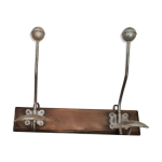 Porte - manteaux en bois et fer 2 ttes vintage annes 50 / 60, vestiaire, patre
