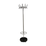 Porte - manteau en chrome vintage avec porte - parapluie en fonte