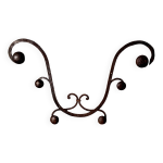 Porte manteau mural, forme de lyre, fer forgé, style art déco Porte manteau mural, forme de lyre, fer forgé, style art déco