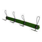 Porte - manteau mural / vestiaire 4 patres sur support en bois