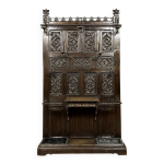 Porte manteaux néo gotique en chêne sculpté époque xixeme Porte manteaux néo gotique en chêne sculpté époque xixeme