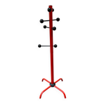 Porte - manteaux noir et rouge italie 1980 design memphis