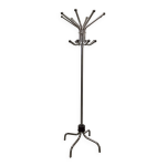 Porte manteau perroquet 16 patres industriel en mtal chrom et base + boules noires 1960