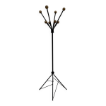 Porte - manteau perroquet pivotant vintage métal noir & bois Porte - manteau perroquet pivotant vintage métal noir & bois