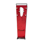 Porte - manteau rouge 1950 miroir forme libre patres laiton