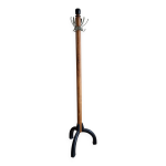Porte manteau sur pied bois et noir Porte manteau sur pied bois et noir