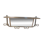 Porte - manteau vestiaire 4 patres miroir mtal chrom