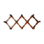 Porte - manteau vintage harmonica en bois 1970