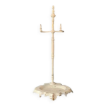 Porte parapluie en laiton et fonte, gandry fils, peint en blanc