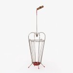 Porte - parapluie en mtal, manche en bambou, annes 1950