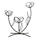 Porte - plantes en acier courb vintage