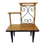 tagre sur pieds vintage en chne , circa 60 s