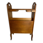 Porte - revues en bois avec repose verres