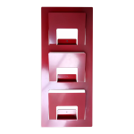 Porte revues mural mtal rouge vintage