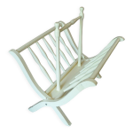Porte - revues pliant en bois blanc vintage