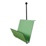 Porte revue postmoderne par porada arredi, cuir vert, annes 80 memphis