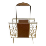 Porte - revues en similicuir et laiton, annes60