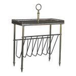 Porte - revue tablette vintage, bout de canap, table porte - revue laiton