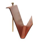 Porte - revues vintage en cuir design moderniste