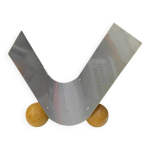 Porte - revues vintage en mtal peint et boules en bois design minimaliste