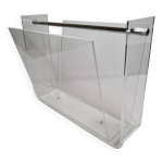 Porte - revues vintage en plexiglas transparent design david lange 70 / 80s