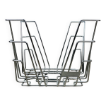 Porte - revue ou vinyles m�tal chrom� ann�es 70